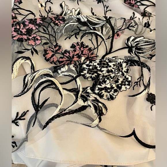 AIDAN MATTOX- NWT Sz 10 Midi, Cream Backgr. w/Hand-Embroidered Florals MSRP $275 - Picture 13 of 16